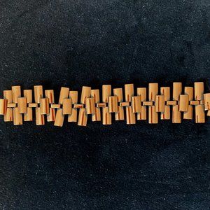 Modernist Bracelet Vintage Renoir Copper 7″